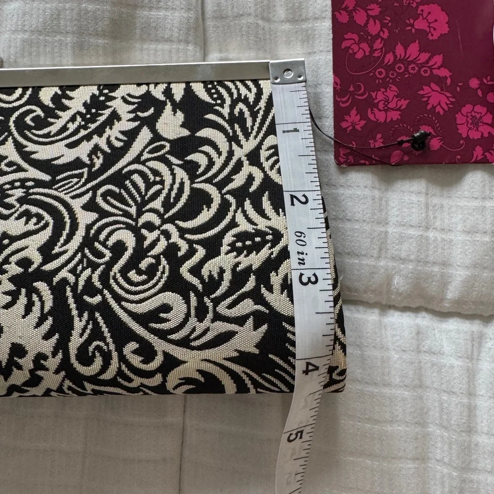 Lulu Townsend black and gold clutch purse - Picture 5 of 6
